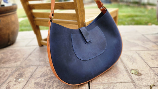 Leather Bucket Tote Pattern - DIY Large Leather Tote Bag Pattern - Leather tote sack - Simple Good Leather