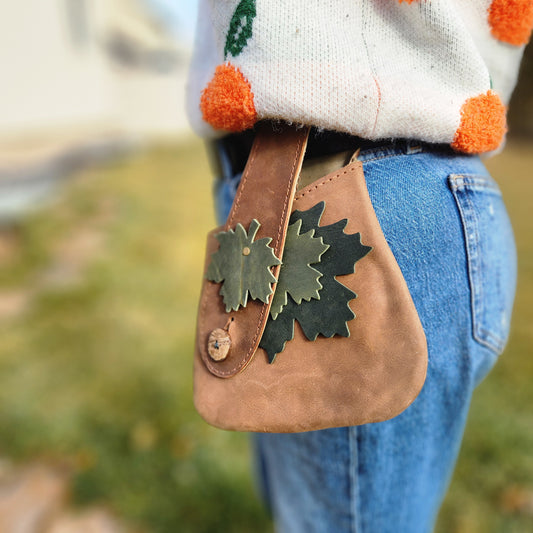 Hobo Hip Bag Pattern - DIY Leather Fairy Bag Pattern - Hobo Belt Pouch - Simple Good Leather