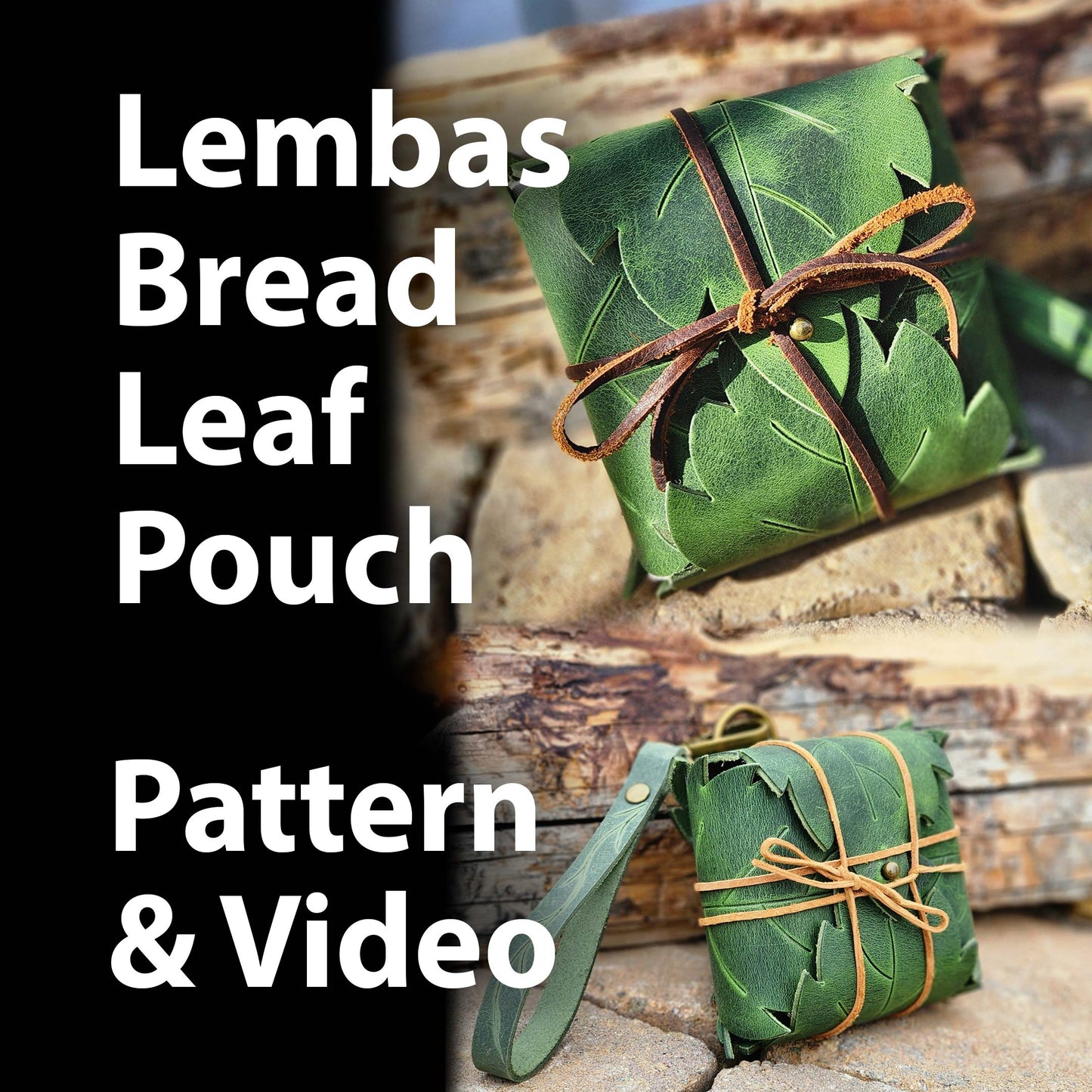 Leaf Pouch for Lembas Bread - Fairy Leaf Wrap Pattern Tutorial - DIY Leather leaf wrapper - Fairy Food pouch - Simple Good Leather