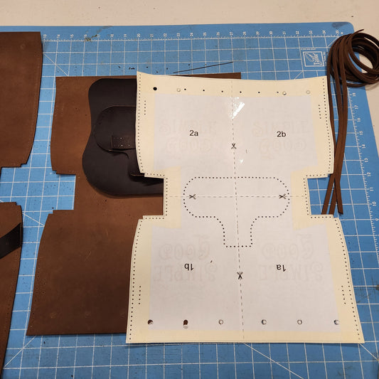 Drawstring Purse Style Bag Pattern - Leather Purse Pattern - PDF Download - DIY Leather Bag or Purse with Video Tutorial - Simple Good Leather