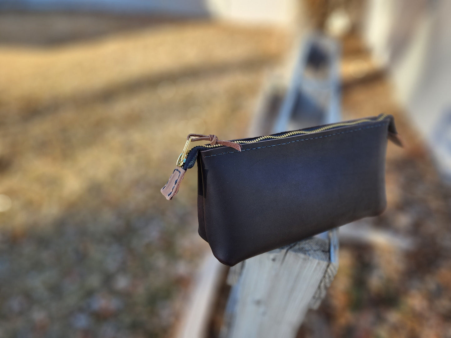 Leather Makeup Bag Pattern - DIY Leather Pattern - PDF Download - Small Leather Bag with Video Tutorial - Simple Good Leather