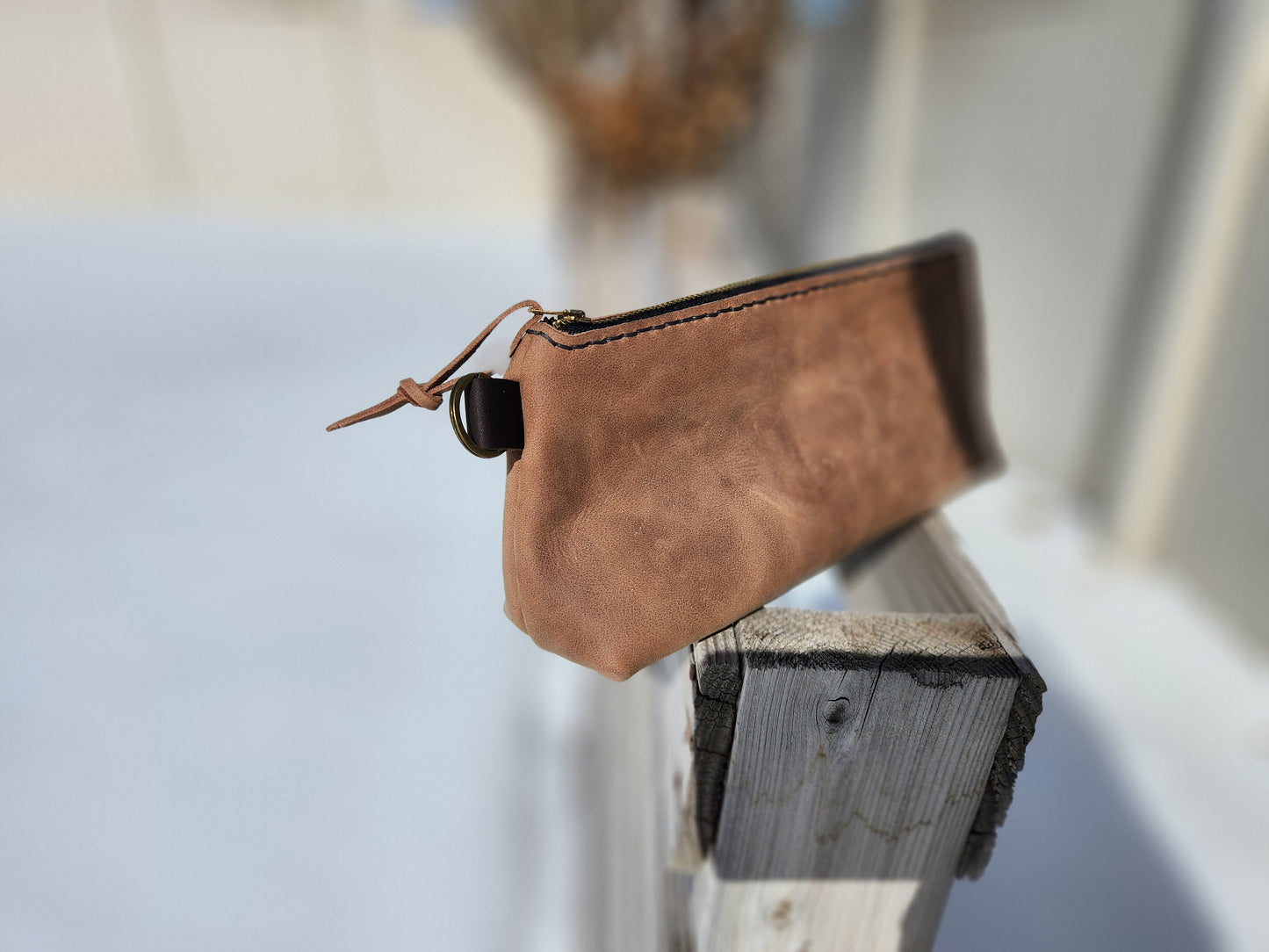 Leather Makeup Bag Pattern V2 - DIY Leather Pattern Version 2 - PDF Download - Small Leather Bag with Video Tutorial - Simple Good Leather