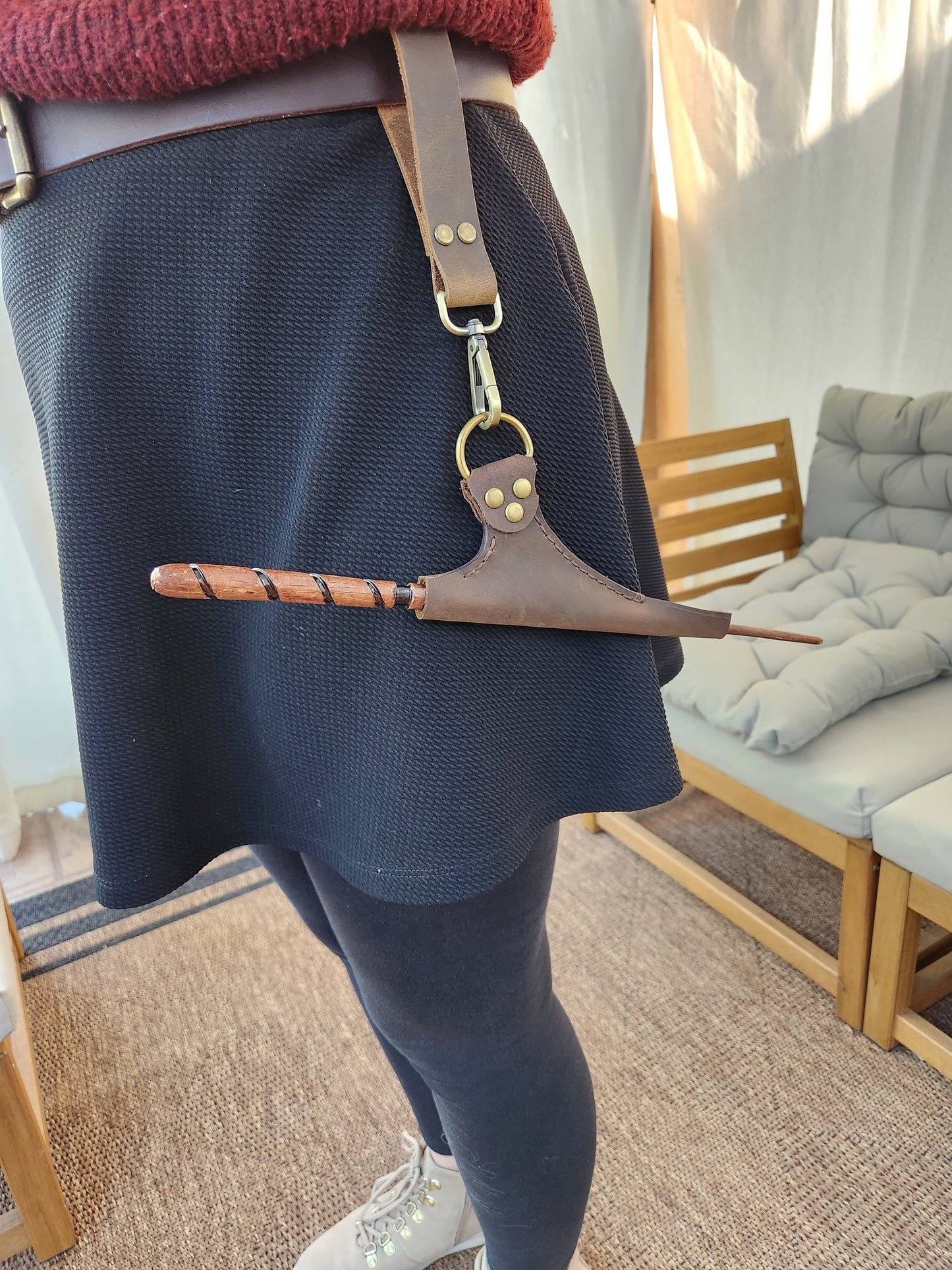 Magic Wand Leather Holster Pattern - DIY PDF - Wizards Wand Holster, Sheath, Frog - Perfect for comiccon costume, renfaire cosplay, or D&D - Simple Good Leather