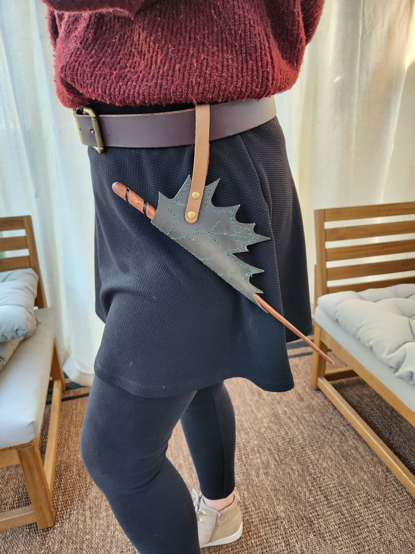 Magic Wand Leather Holster Pattern - DIY PDF - Wizards Wand Holster, Sheath, Frog - Perfect for comiccon costume, renfaire cosplay, or D&D - Simple Good Leather