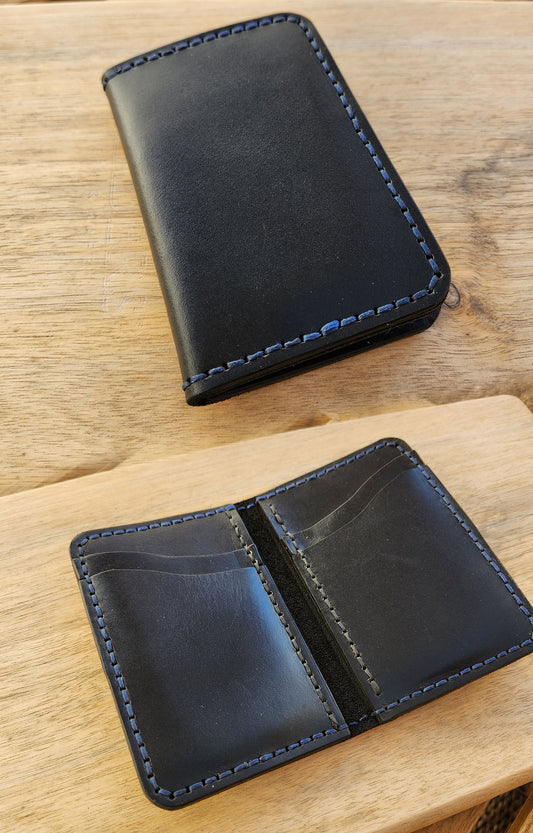 Premium Leather Bifold Wallet, Handmade Vertical Bifold Leather Gift, Minimalist Slim Bifold Wallet, Hand stitched Men's Wallet Personalized - Simple Good Leather