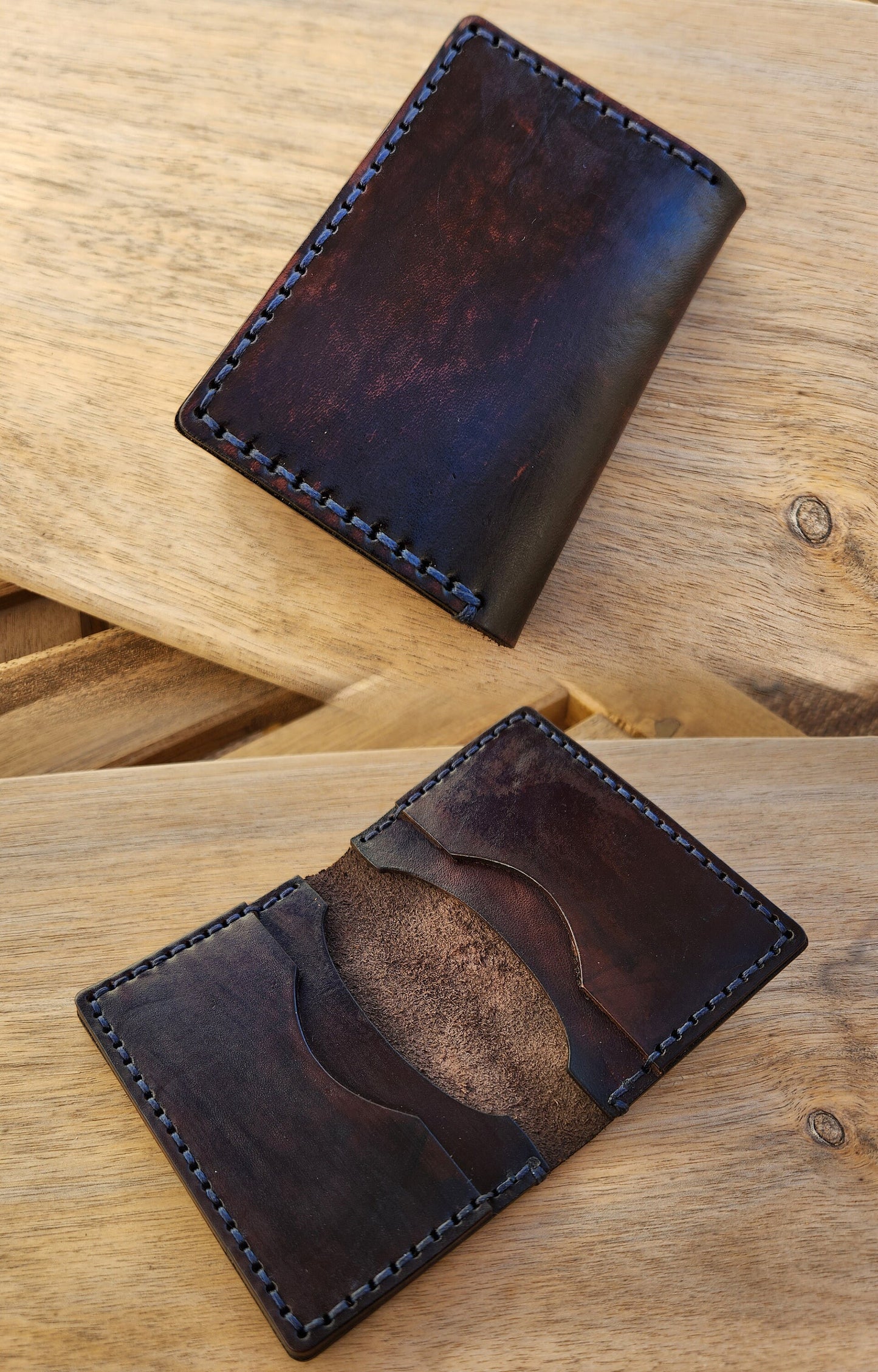 Handmade Leather Wallet, Slim Front Pocket Wallet, High Quality Minimalist Wallet, Men's Gift - Personalization available - Simple Good Leather