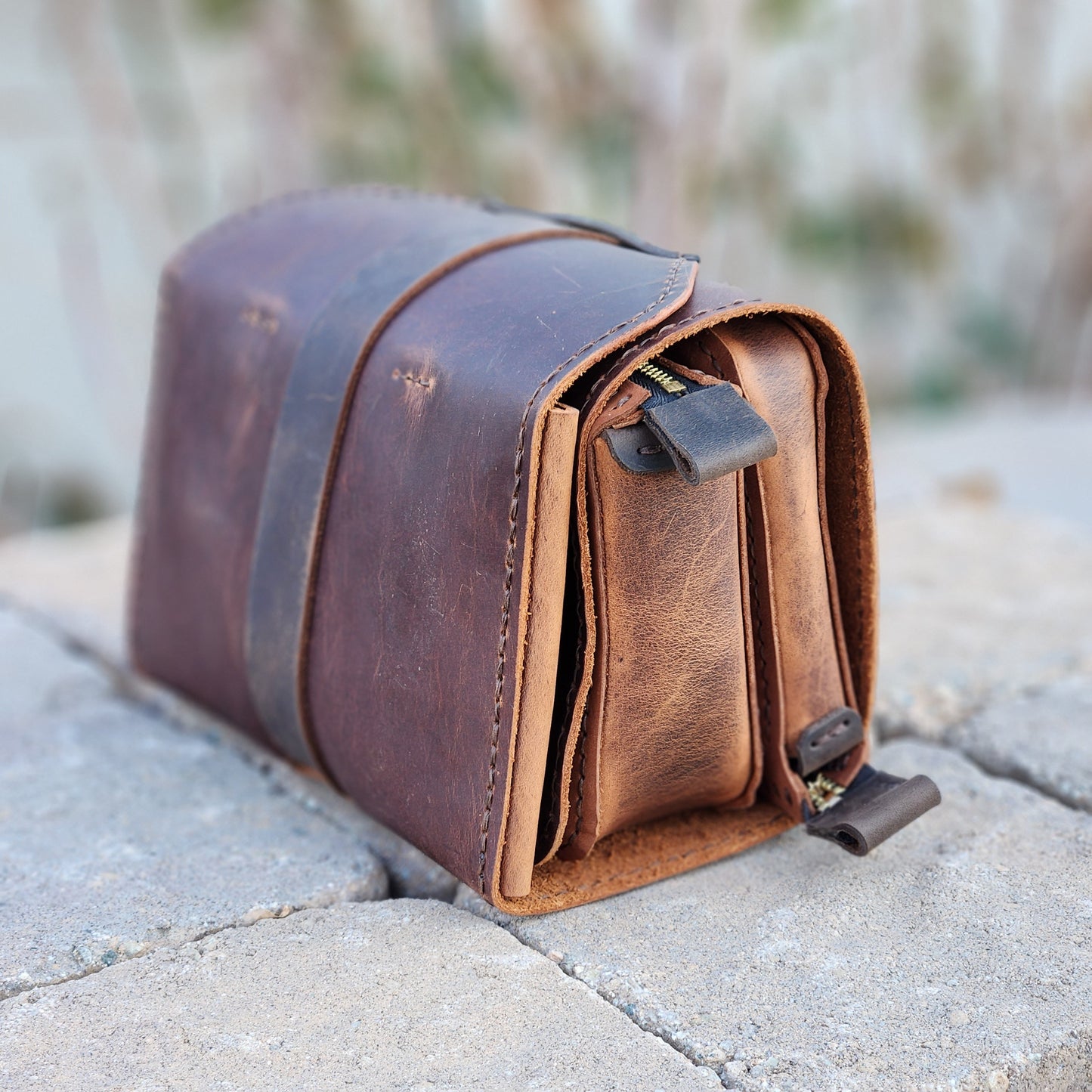 Roll-Up Dopp Kit Leather Pattern Tutorial - Leather Roll Up Bag PDF pattern - Toiletry Bag pattern, Dopp Kit pattern, Traveler's Dopp Kit - Simple Good Leather