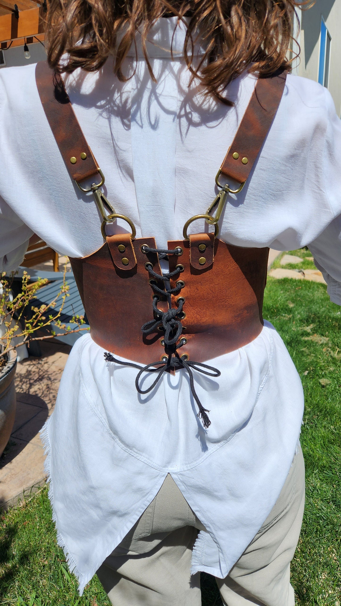 Steampunk Underbust Corset Pattern & Video - DIY PDF Corset Belt - Medieval Underbust Corset for comiccon costume, renfaire cosplay, or DnD - Simple Good Leather