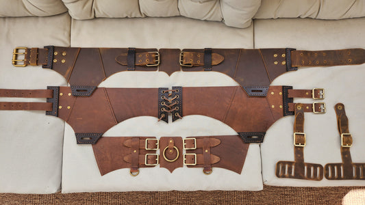 Steampunk Gun Holster Belt PDF Patterns Tutorial - DIY Leather Holster Belts - Steampunk Belt Perfect for cosplay or costume, Bonus included - Simple Good Leather