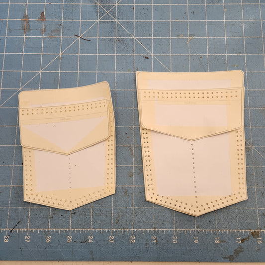 Back Pocket Protector - Two Sizes - DIY Leather Pattern - PDF Download - Leather Pocket Holster pattern with Video Tutorial - Simple Good Leather