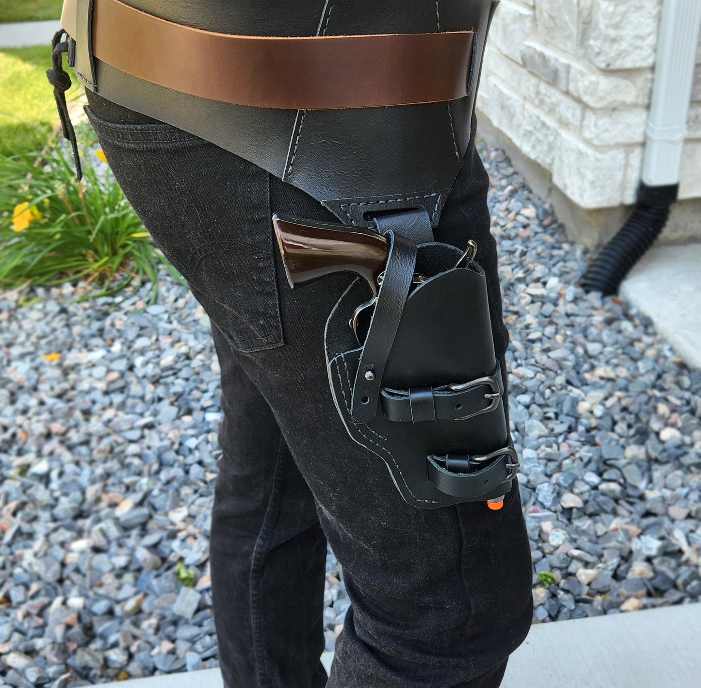 Simple Gun Holster Belt PDF Patterns Tutorial -2 Versions - Beginner Friendly DIY Leather Gun Belts -Gun Belt Perfect for cosplay or costume - Simple Good Leather