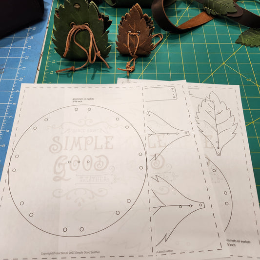 Fairy Leaf Trinket Bags – 2 Sizes DIY Leather PDF | Elf, Druid, or Fae pouch for Cosplay, LARP, or Ren Faire - Simple Good Leather