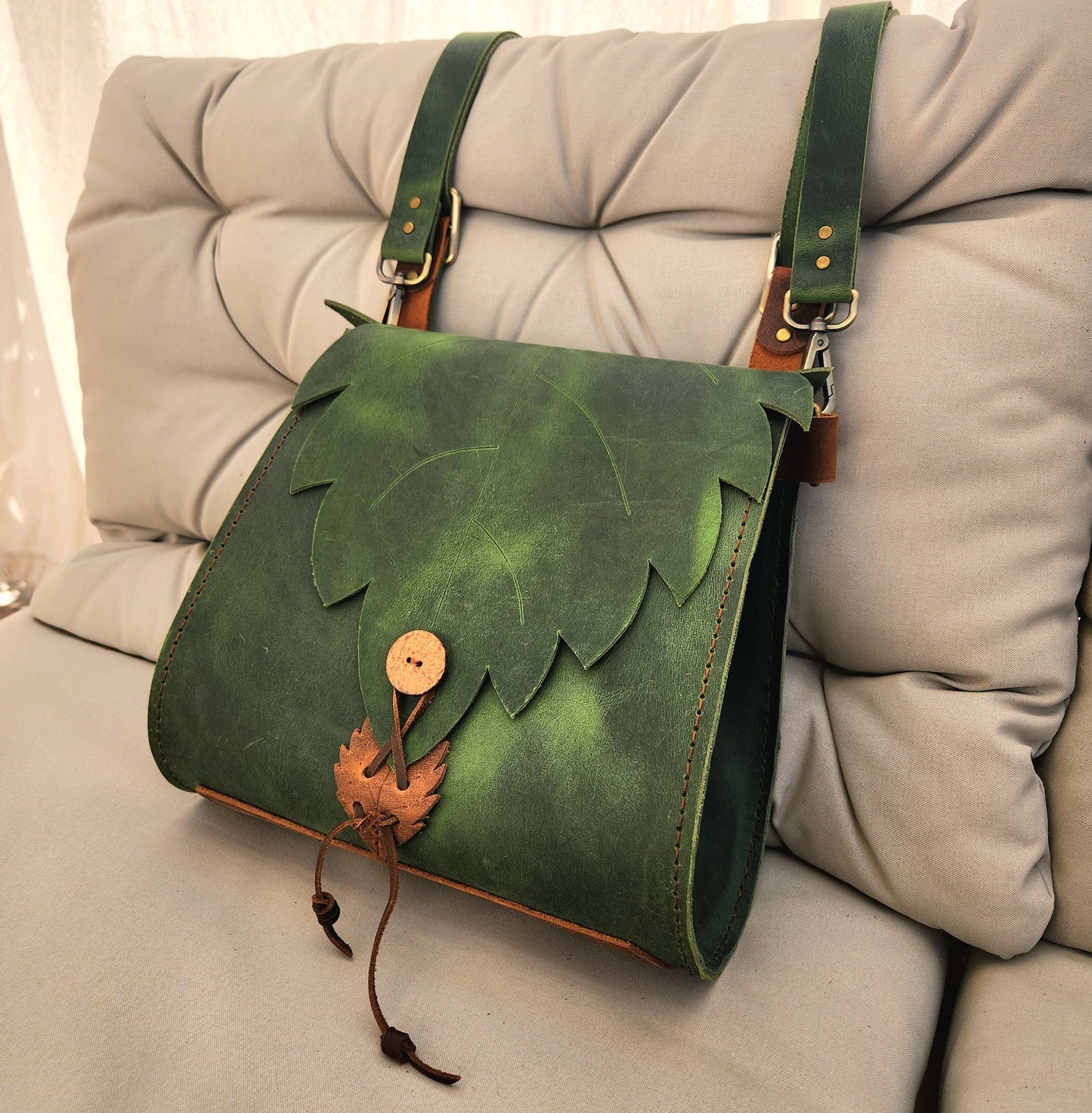 Fairy Leaf Backpack | DIY PDF Pattern & Tutorial - Elven Backpack - Simple Good Leather