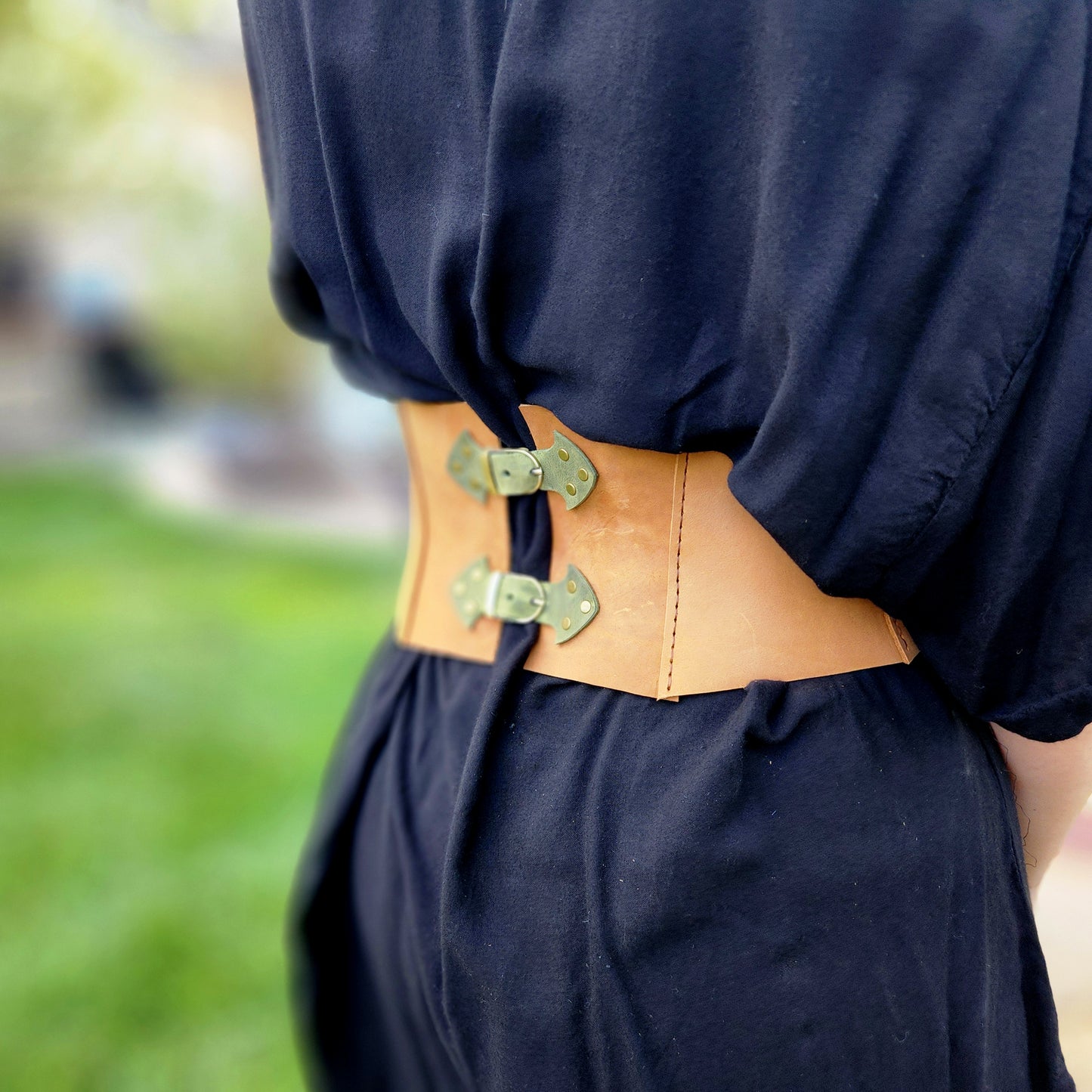 Ranger Corset Leather Pattern – Beginner Friendly Hip Corset with Buckle Back and Chunky Lacing