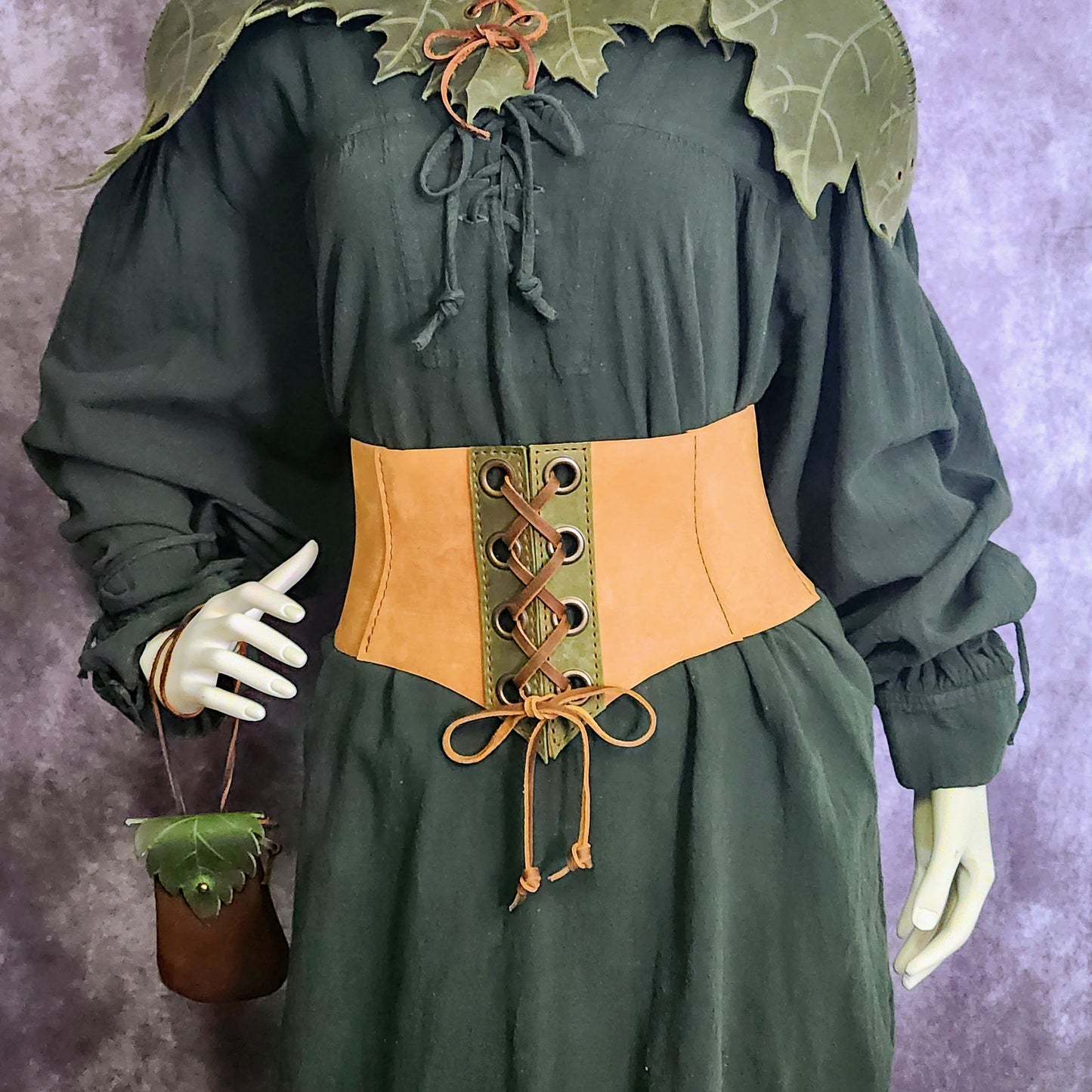 Ranger Corset Leather Pattern – Beginner Friendly Hip Corset with Buckle Back and Chunky Lacing