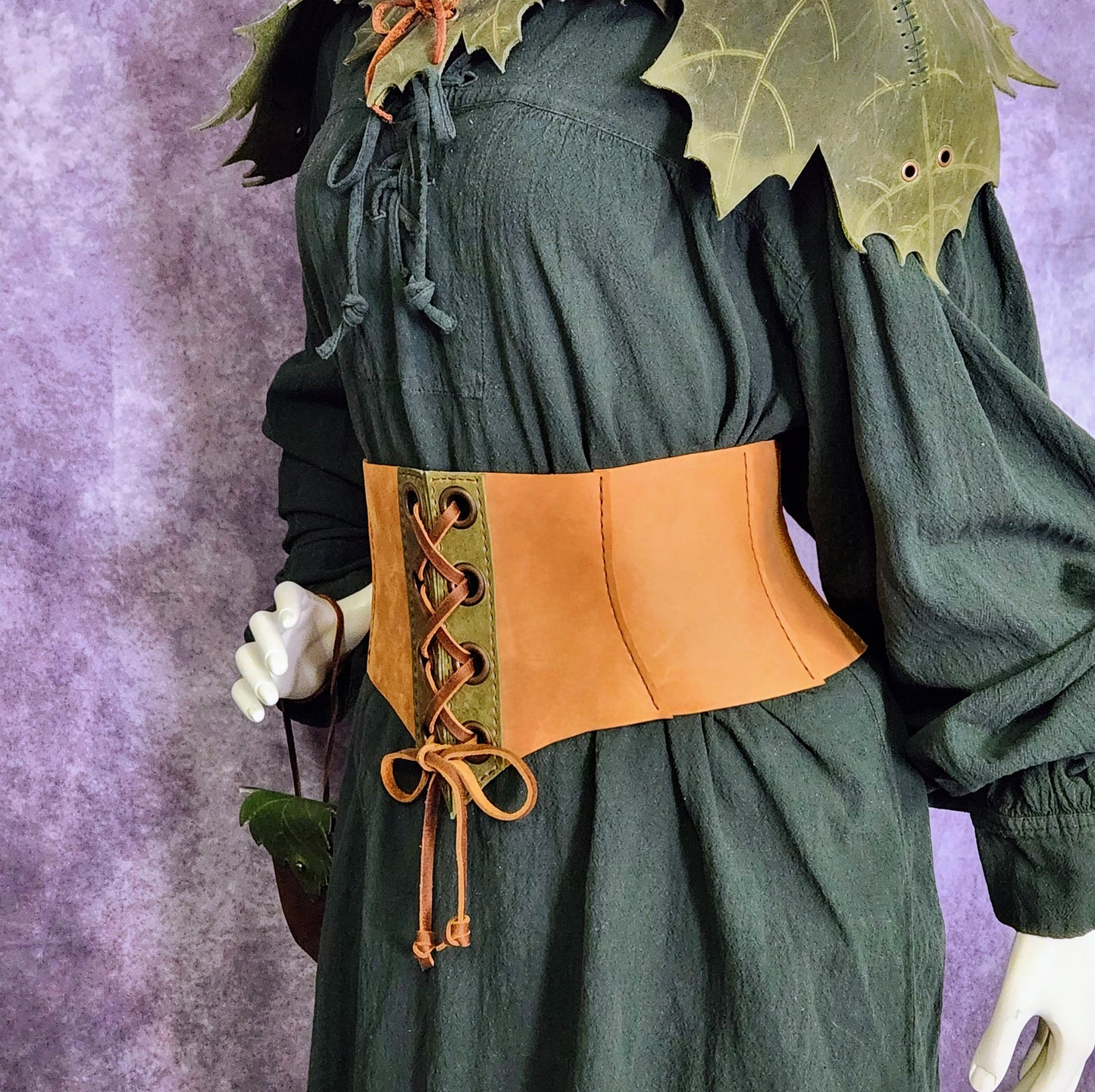 Ranger Corset Leather Pattern – Beginner Friendly Hip Corset with Buckle Back and Chunky Lacing