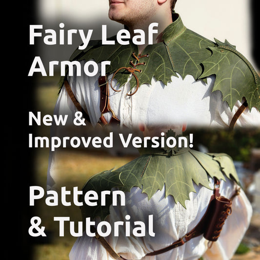 Fairy Leaf Leather Armor for Neck and Shoulders - New Pattern Version