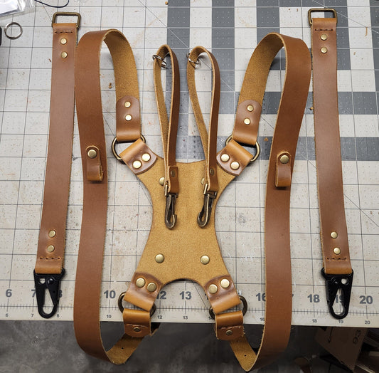 The Perfect Photographer's Gift - Dual Camera Leather Harness - Personalized - Wickett & Craig straps - full grain leather camera harness - Simple Good Leather