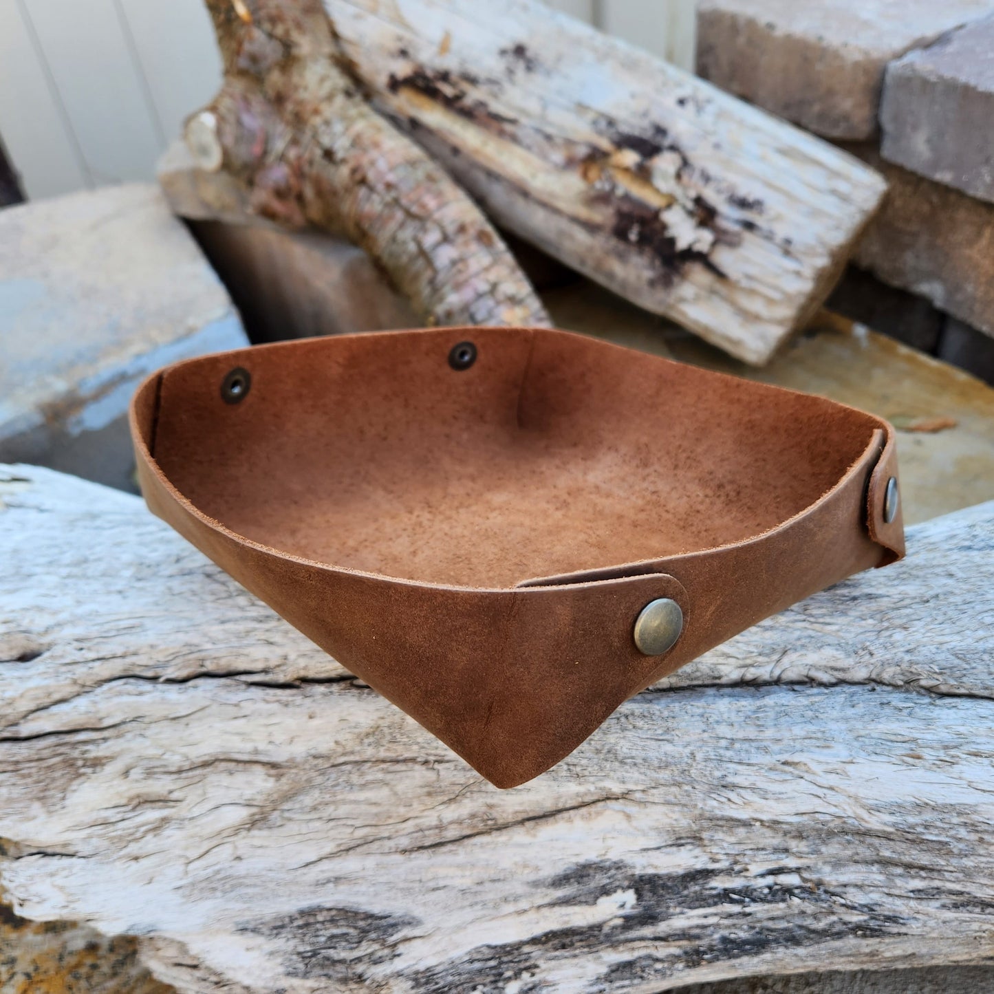 Leather Valet Tray - Handmade Dice Tray - Leather Catch All - Personalized Gift - Gift for Him - Gift for Her - Christmas Gift - Simple Good Leather