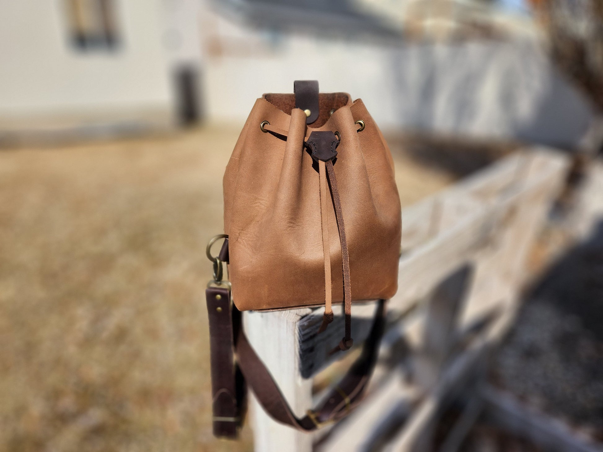 diy slouchy leather backpack Drawstring Bucket Style Bag Pattern - DIY Leather Pattern