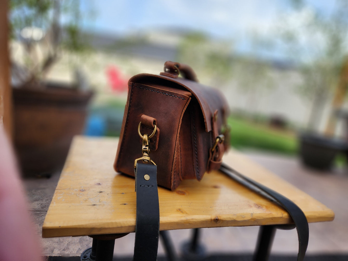 Chunky Leather Bag Pattern - DIY Medium Camera Bag Pattern - PDF Download - Leather Satchel - Leather Purse with Video Tutorial - Simple Good Leather