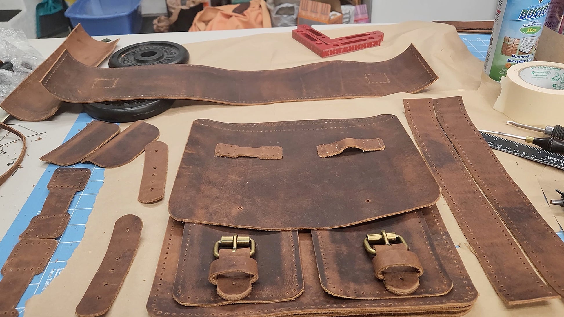 Chunky Leather Bag Pattern - DIY Medium Camera Bag Pattern - PDF Download - Leather Satchel - Leather Purse with Video Tutorial - Simple Good Leather