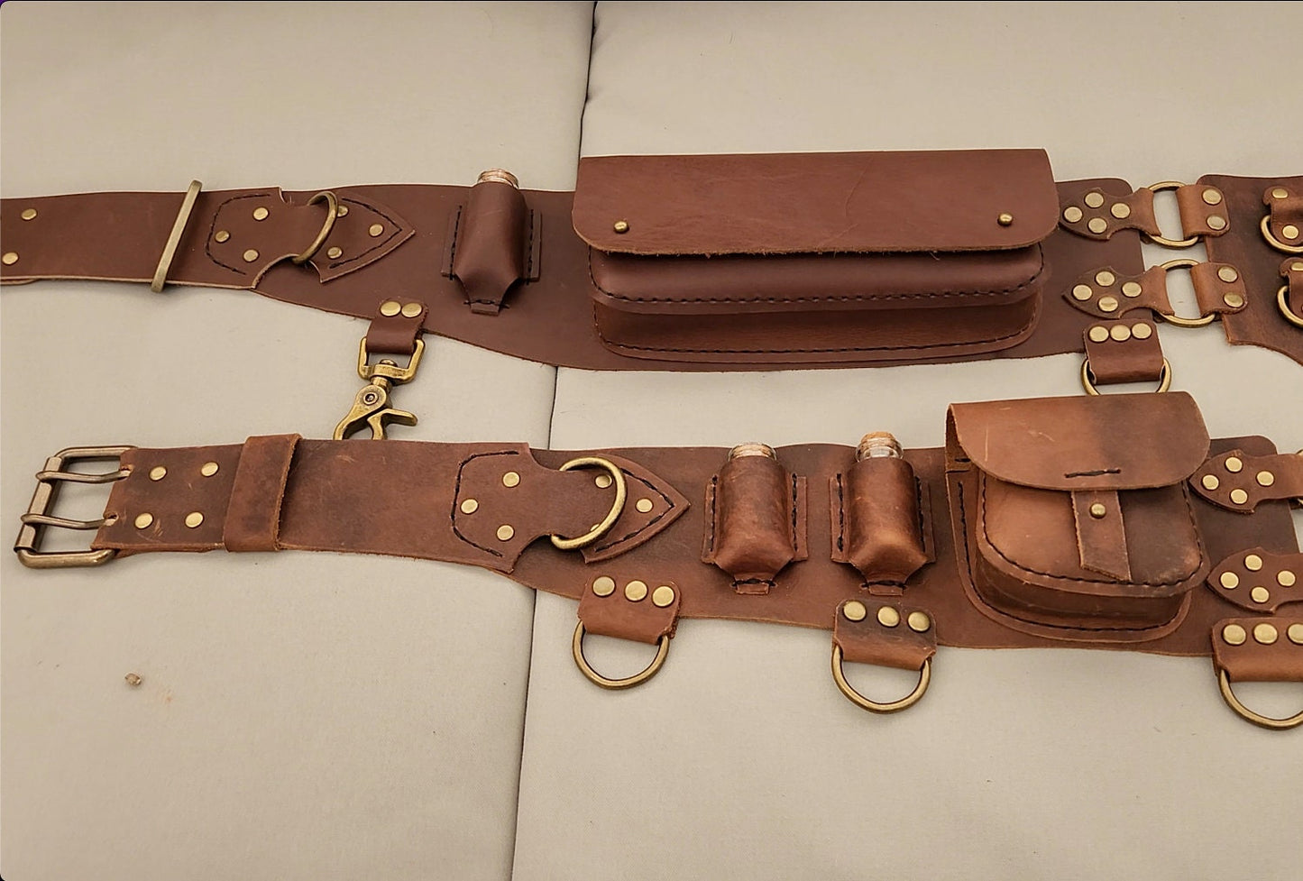 Steampunk Belt PDF Pattern Tutorial - DIY Leather Utility Belt - Medieval Ranger Belt Perfect for comiccon costume, renfaire cosplay, or D&D - Simple Good Leather