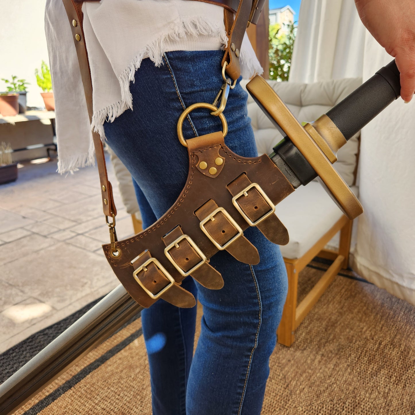 Medieval Fantasy Leather Sword Frog - DIY PDF Pattern Tutorial - Sword Harness / Holder Perfect for comiccon, LARP, costume, cosplay, or D&D - Simple Good Leather