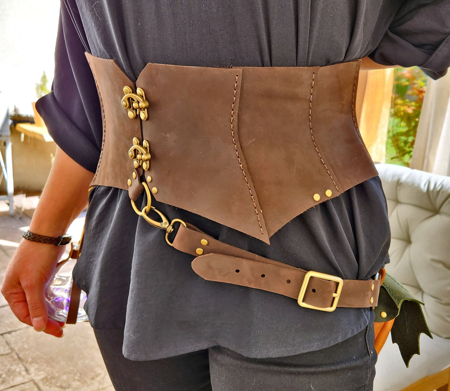 Steampunk Half Corset Pattern Tutorial - DIY PDF Corset Belt - Medieval Corset Belt Perfect for comiccon costume, renfaire cosplay, or D&D - Simple Good Leather