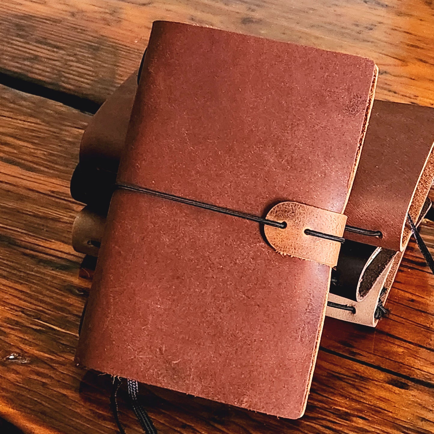 Leather Notebook, Refillable Sketchbook, or Travel Journal for Christmas, Leather Cover for Field Notes, Personalize option - Medium 4x6 - Simple Good Leather