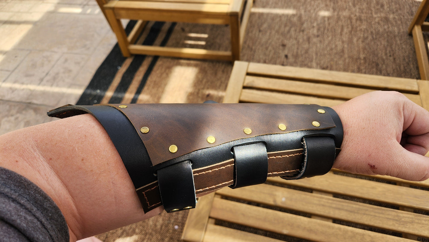 More Leather Bracers 2 styles  -DIY Arm Guard Patterns: Medieval Bracers, Fantasy, LARP, Template for Cosplay or Renfair Bundle PDF Download - Simple Good Leather