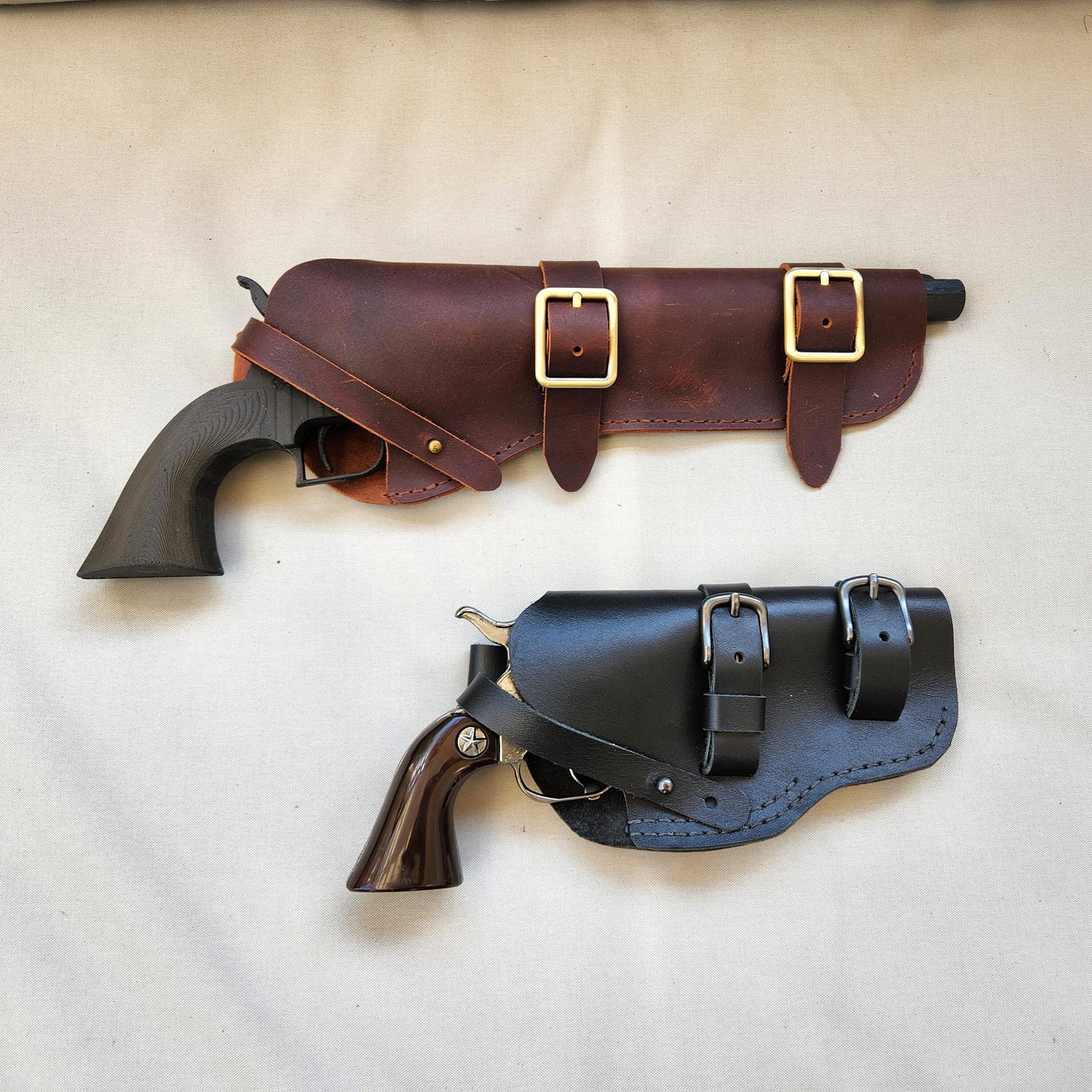 Revolver holsters - Western Gun Holsters - PDF Patterns for Long or Short Barrels and Tutorial -Perfect for comiccon, LARP, costume, cosplay - Simple Good Leather