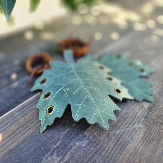 Fae Wrist Bracers - Fairy leaf Leather Wrist bracers - Leather Leaf Wrist Cuffs - Fae Leaf Cuffs - Simple Good Leather